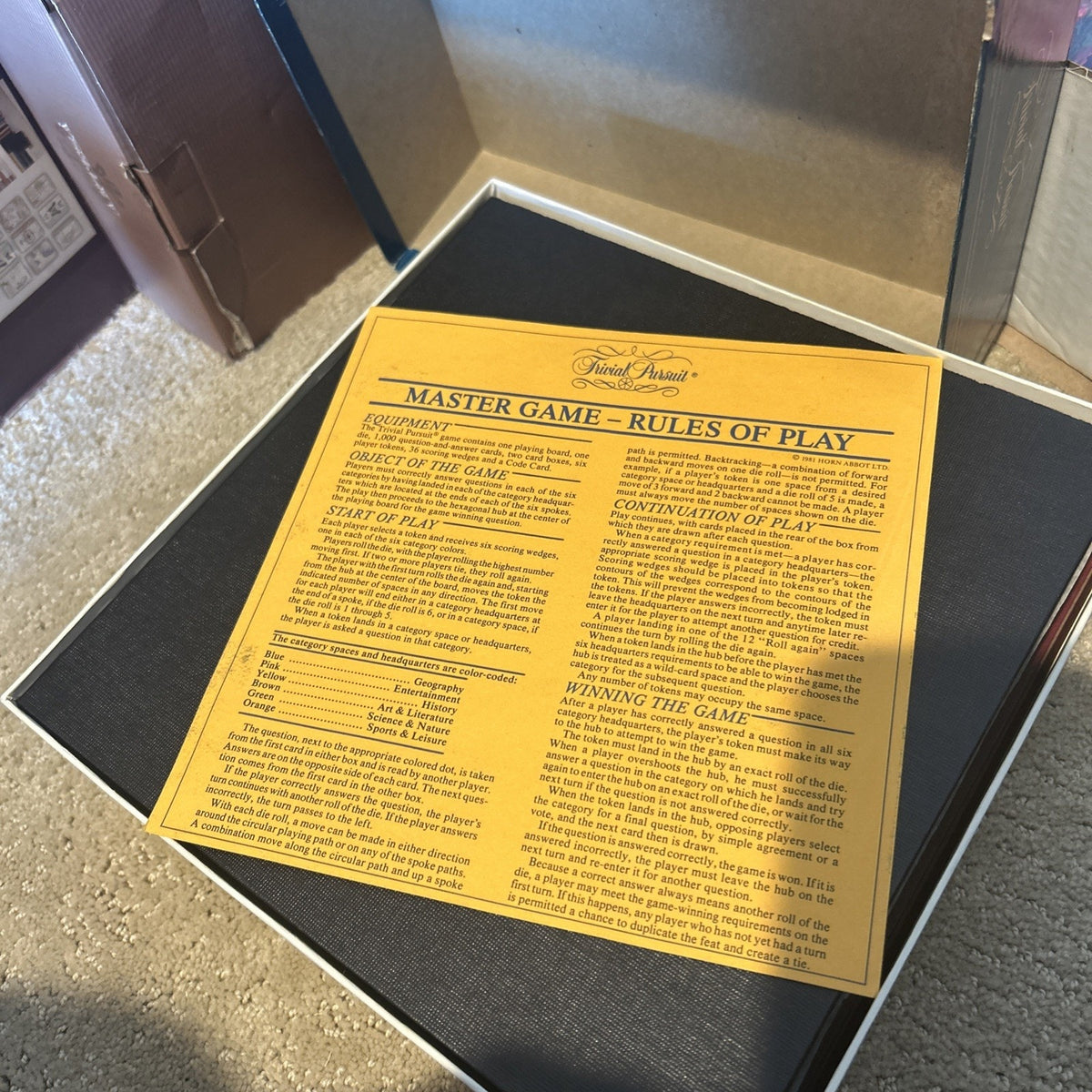 Trivial Pursuit Master Game Genus Edition 1981 Complete Vintage Trivia Board