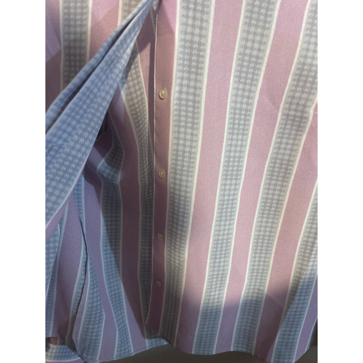 Cripo Sportive Women's 44 Button Down Vertical Stripe 100% Polyester Top