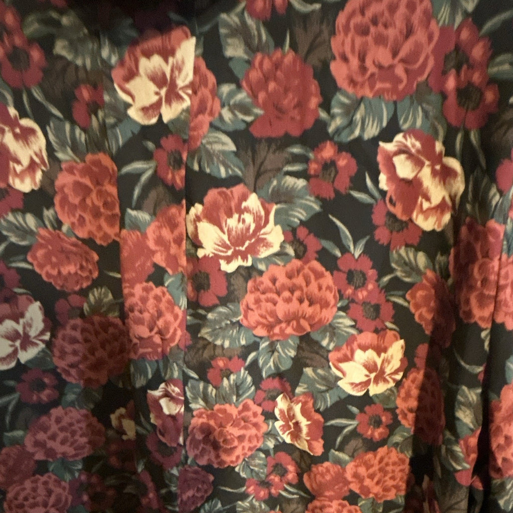 VTG - Pendleton USA Made Floral Cowl Neck LS Rayon Blouse - Plus Size 18