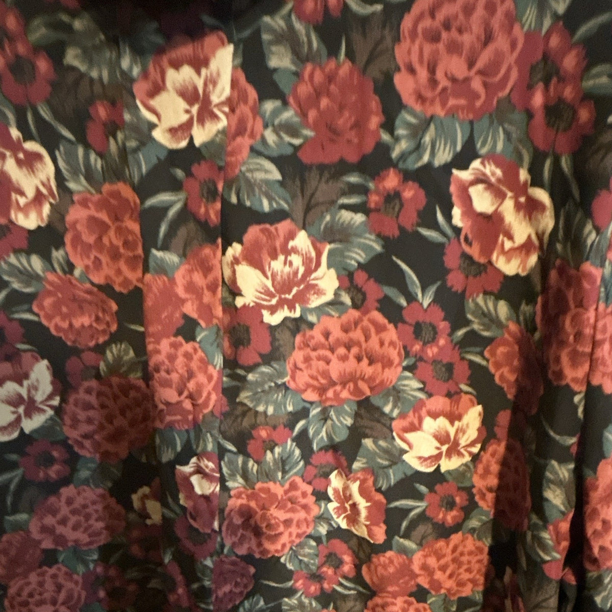 VTG - Pendleton USA Made Floral Cowl Neck LS Rayon Blouse - Plus Size 18