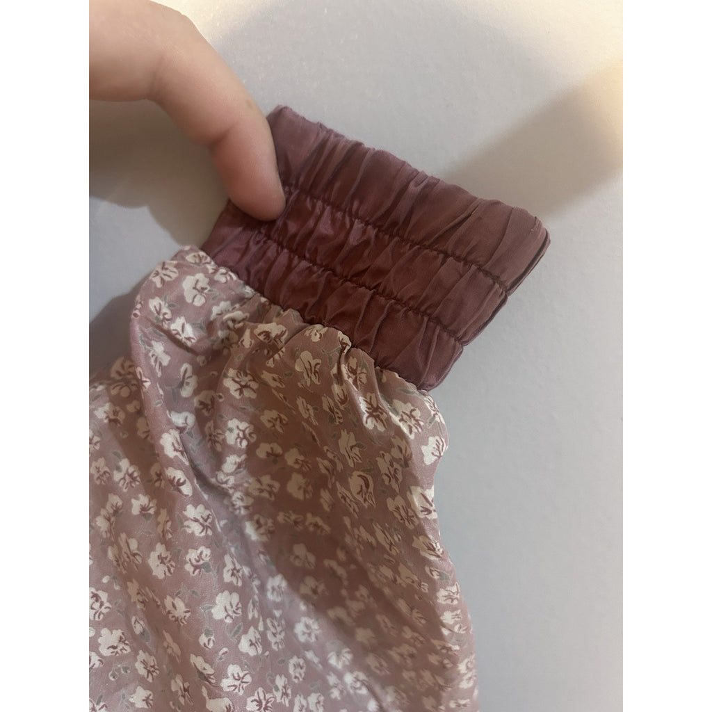 Silk Exchange Womens Purple Floral Silk Bomber Jacket Snap Front Size S