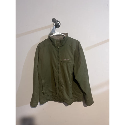 Army Green Marmot Men's Soft Shell Jacket Size Medium Fleece Lined