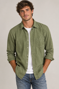Pierre Cardin Men's Green Cotton Solid Dress Shirt Classic Fit 16.5 34/35