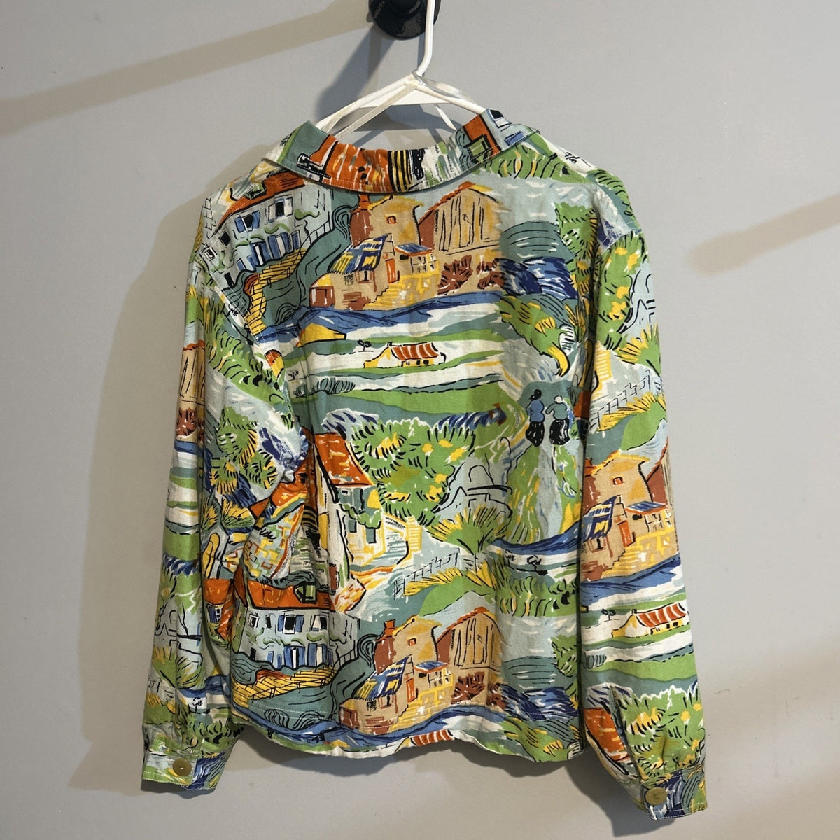VTG Kaktus Jacket Women’s Art To Wear Abstract Linen Medium