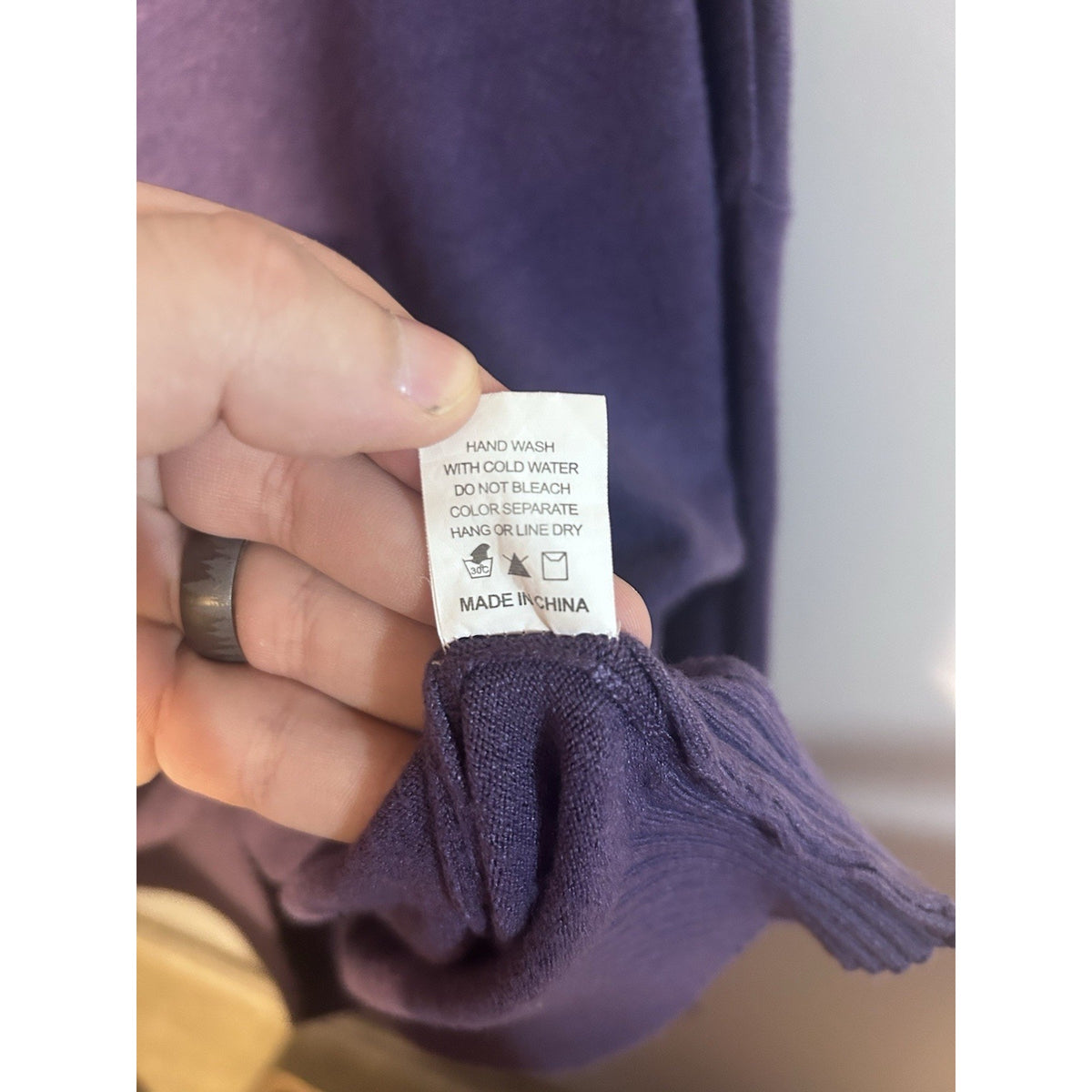 Dreamers by Debut Women’s Purple Solid Knit Boat Neck Pullover Sweater M/L