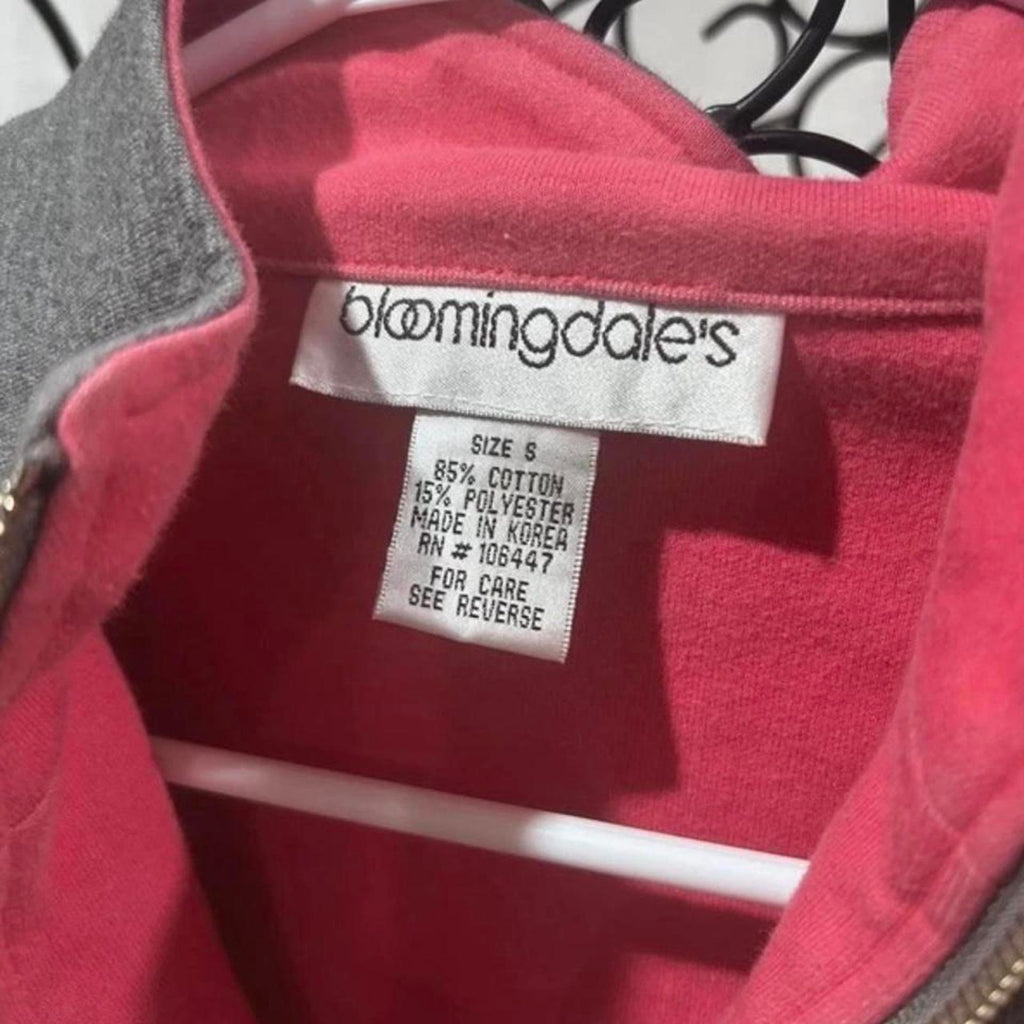 Bloomingdale's Gray and Pink Zip Up Jacket