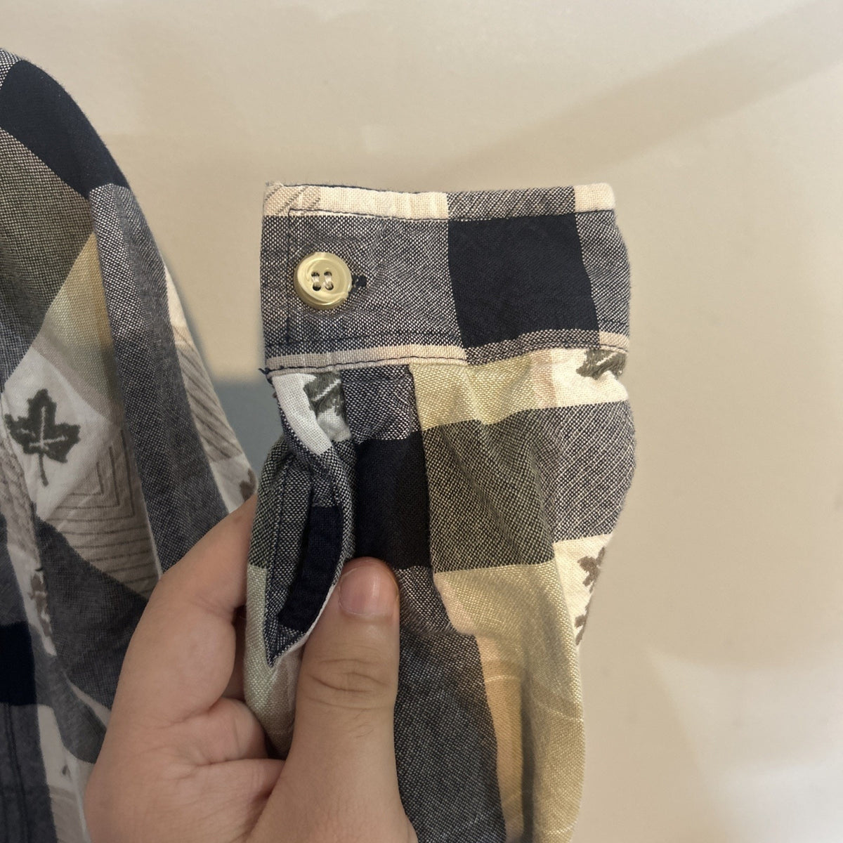 Vtg Cottagecore Shirt Sz S Christopher Banks Plaid Button Down Sage & Navy