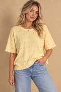 Boston Traders Women’s Ivory Eyelet Knit Cotton Crew Neck Pullover Sweater L
