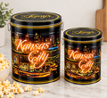 Topsy’s 50th anniversary Popcorn Tins - Featuring Kansas City Skyline