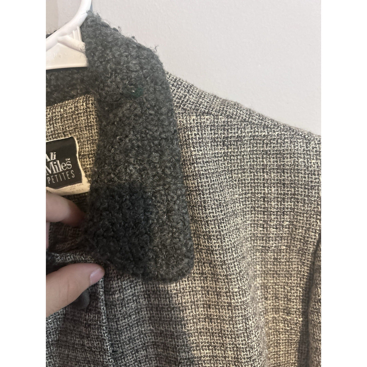 Ali Miles Petites Gray/Black Tweed 2pc Suit Jacket & Pants 14P