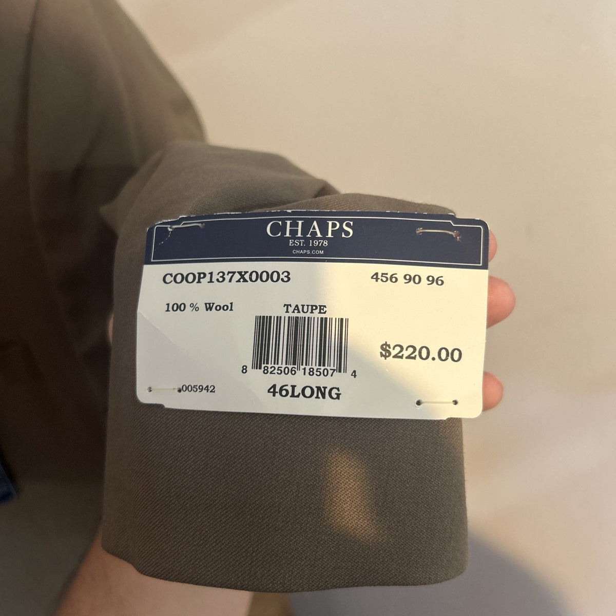 Mens Chaps Suit Separates 100% Wool Jacket Sport Coat 42REG Brown NWT $220 MSRP