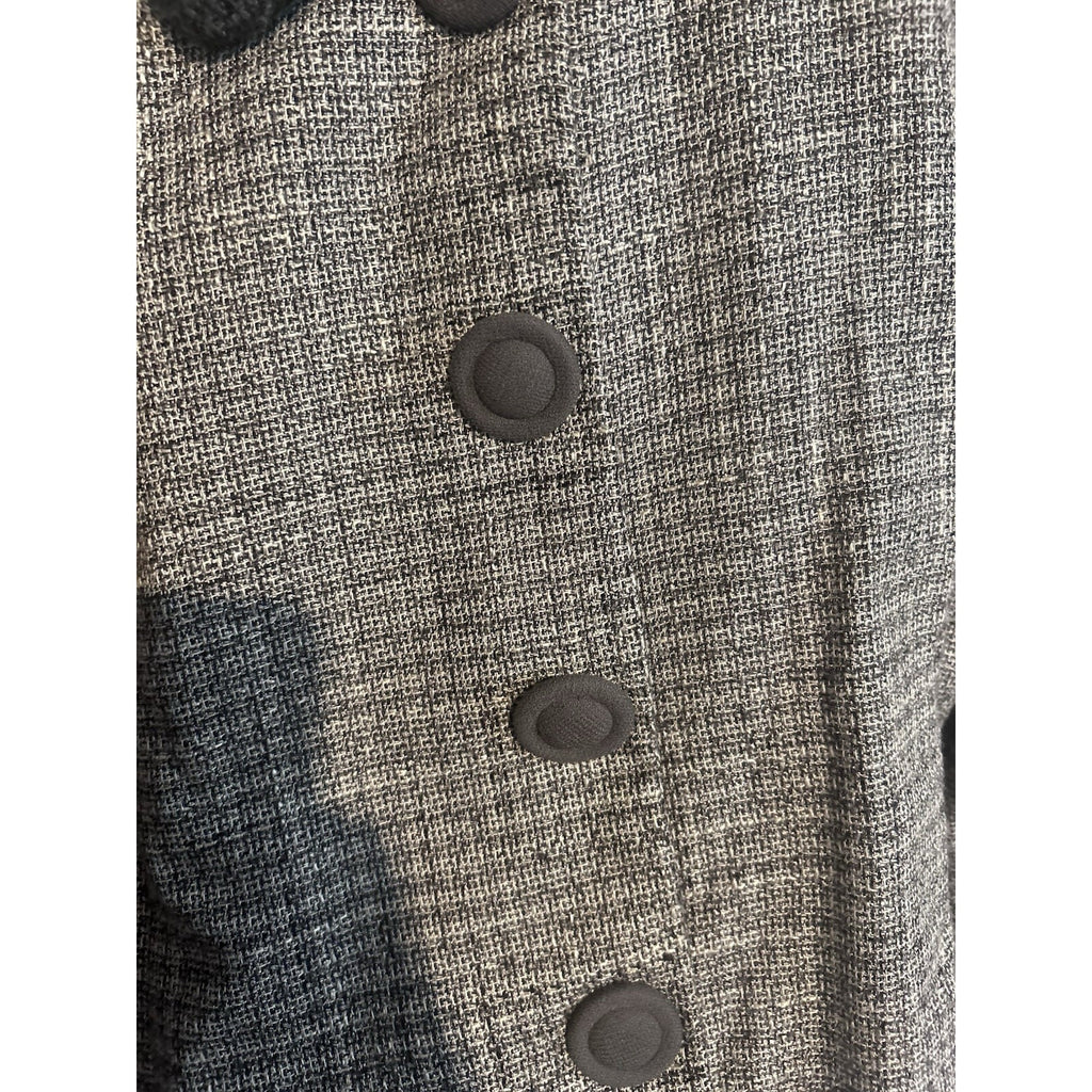 Ali Miles Petites Gray/Black Tweed 2pc Suit Jacket & Pants 14P