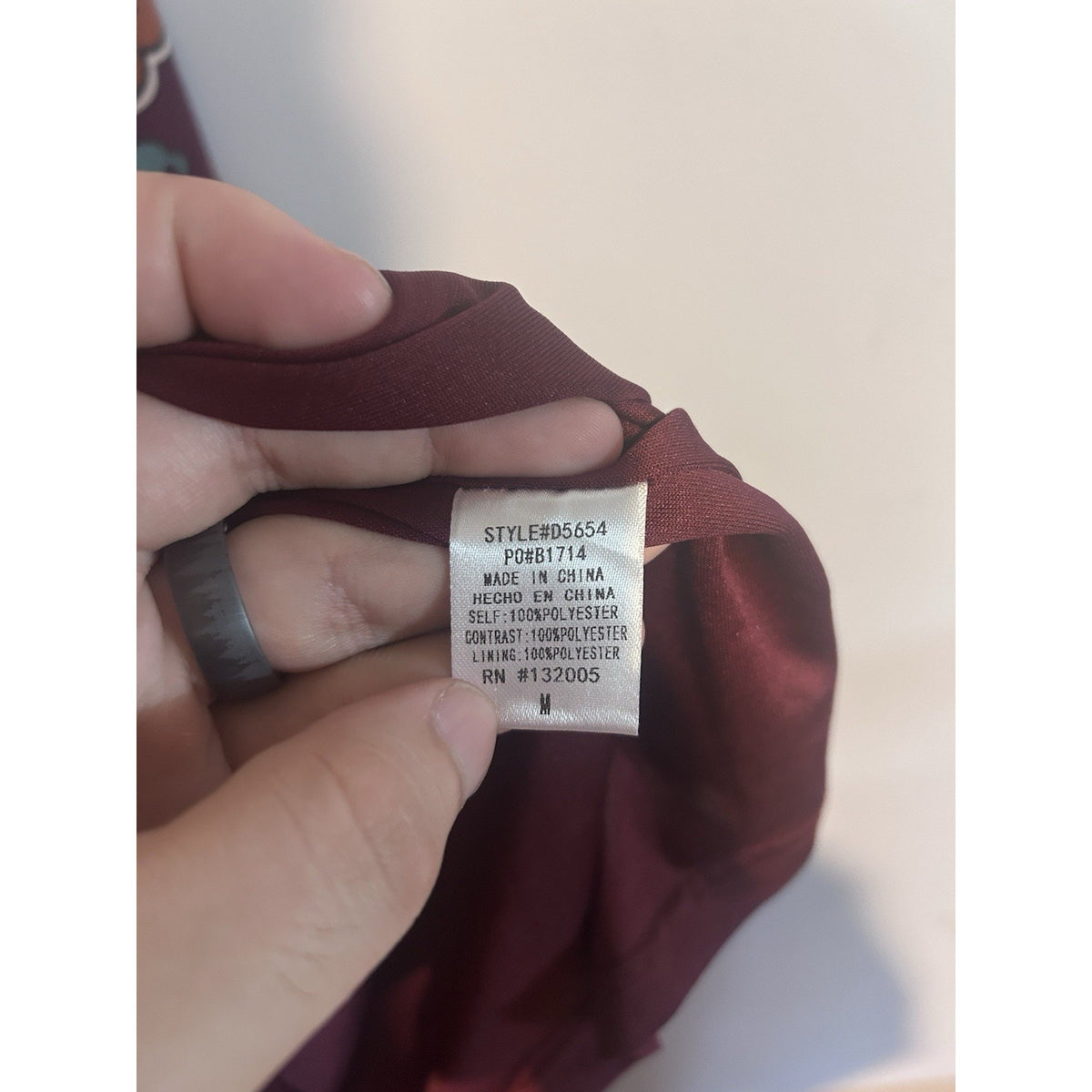 Entro Women Burgundy Floral Shift Dress M 3/4 Sleeve V-Neck Knee Lined