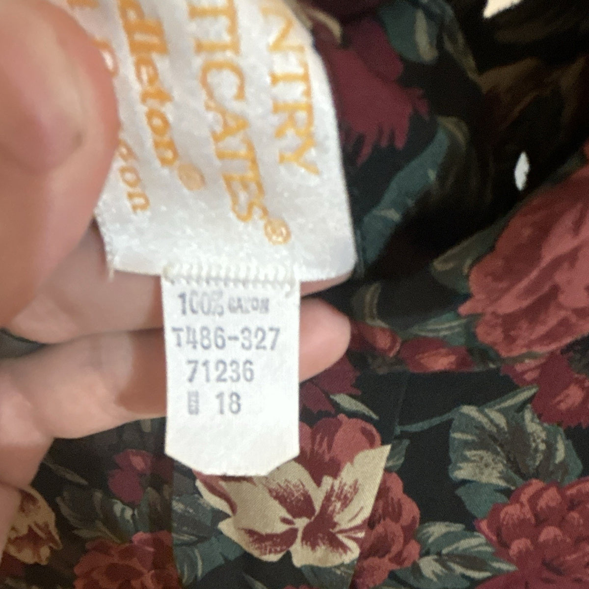 VTG - Pendleton USA Made Floral Cowl Neck LS Rayon Blouse - Plus Size 18