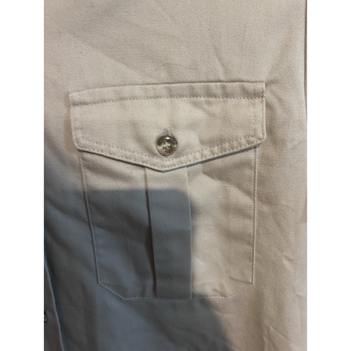 LL Bean Vintage 1980s Khaki Tan Cotton Safari Shirt Dress