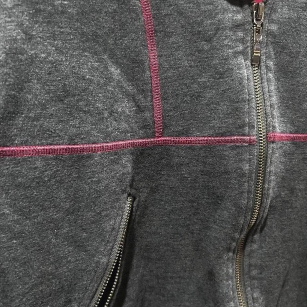Bloomingdale's Gray and Pink Zip Up Jacket