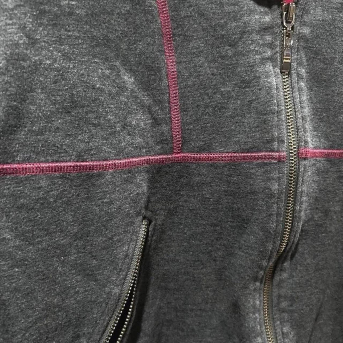 Bloomingdale's Gray and Pink Zip Up Jacket