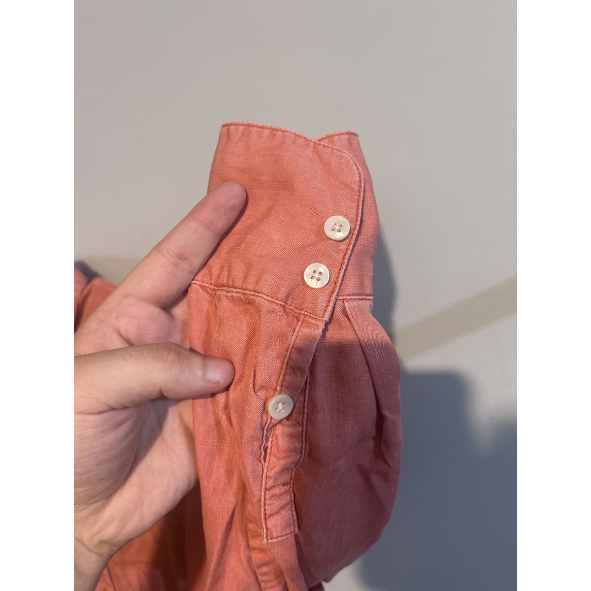 Chico's Button Up Light Orange Collared Shirt 2 US size 12/14